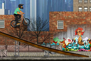 男孩自行车特技