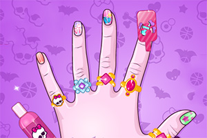 怪物高校女孩美甲