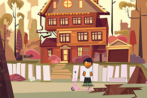 火柴人滑板逃脱