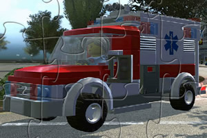 乐高急救车拼图