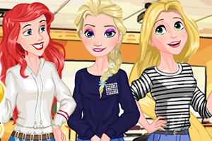 迪士尼公主去学校