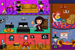 布置万圣节娃娃房
