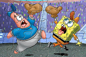 海绵宝宝打棒球拼图