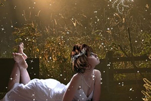 可爱女孩找星星