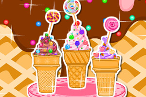 糖果蛋卷冰淇淋