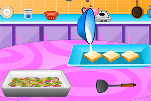 制作蔬菜三明治