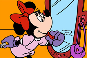 给可爱米妮填颜色