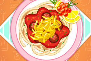 可口的意大利肉丸面