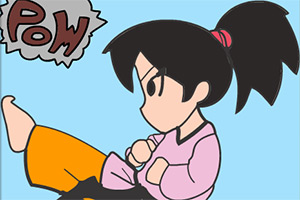 跆拳道女孩填色