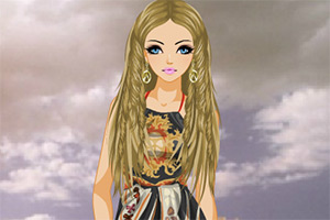 丝绸围巾连衣裙