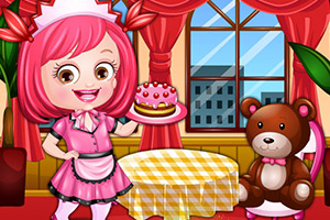 可爱宝贝当服务员