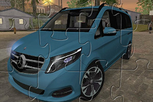 蓝色奔驰休旅车