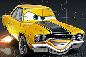 黄色卡通汽车拼图