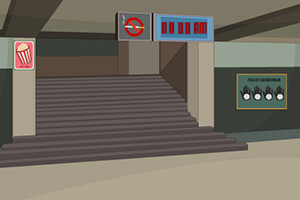 逃离无人的地铁