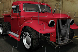 红色卡车拼图
