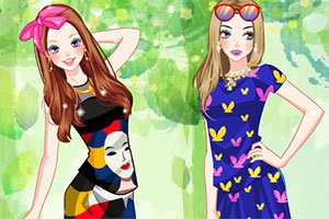 时尚流行的姐妹