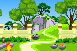 逃离漂亮的森林洞穴