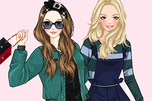 冬季购物的女孩