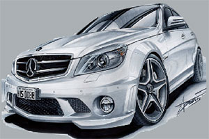 银色奔驰C63拼图