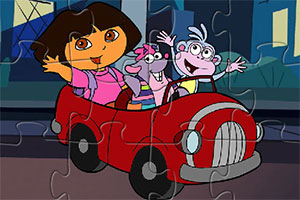 朵拉开汽车拼图