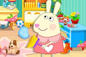 兔宝宝打扫娃娃屋