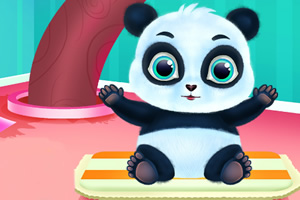 照顾可爱小熊猫