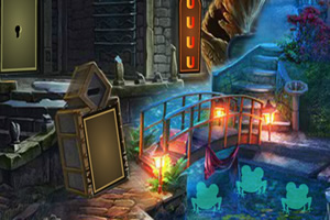 卡通小闹钟逃走