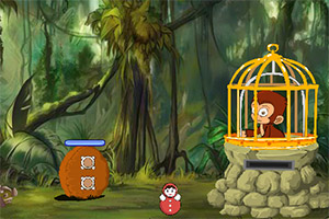 困在笼里的猴子