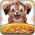 可爱小狗做披萨