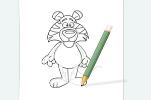 跟我画卡通之虎篇