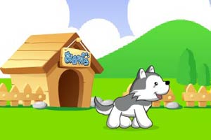 小狗踩到大便了