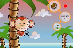 帮馋嘴猴摇椰果