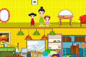 两层楼房间摆放