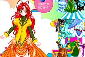 超卡通盛装女孩