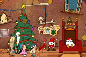 圣诞老人发放礼物