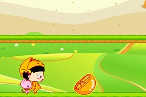 小黑花花猫咪吃水果