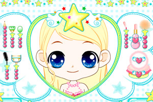 给天使美眉化妆