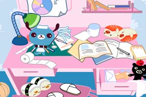 整理书桌和洗刷学生装