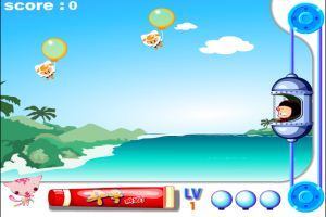 小黑花花射击气球人