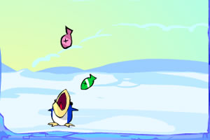 企鹅吃鱼
