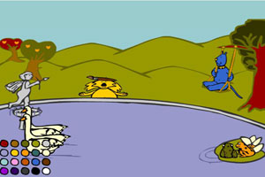 给可爱动物上色