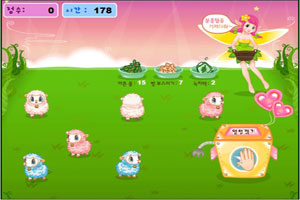 天使翅膀女孩养羊