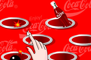 转手指点可口可乐