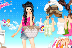 夏日可爱女孩清凉装