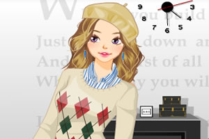 女孩黑色套装服饰