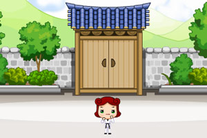 大头妹练跆拳道