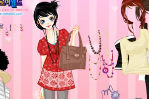 大眼女生春游换装