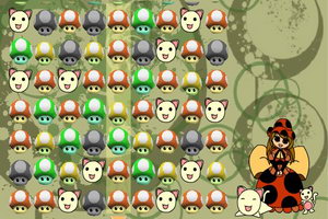 采毒蘑菇的女孩