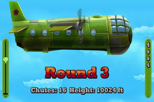 教伞兵打开降落伞