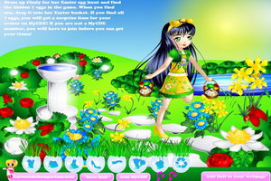 美丽复活节女孩